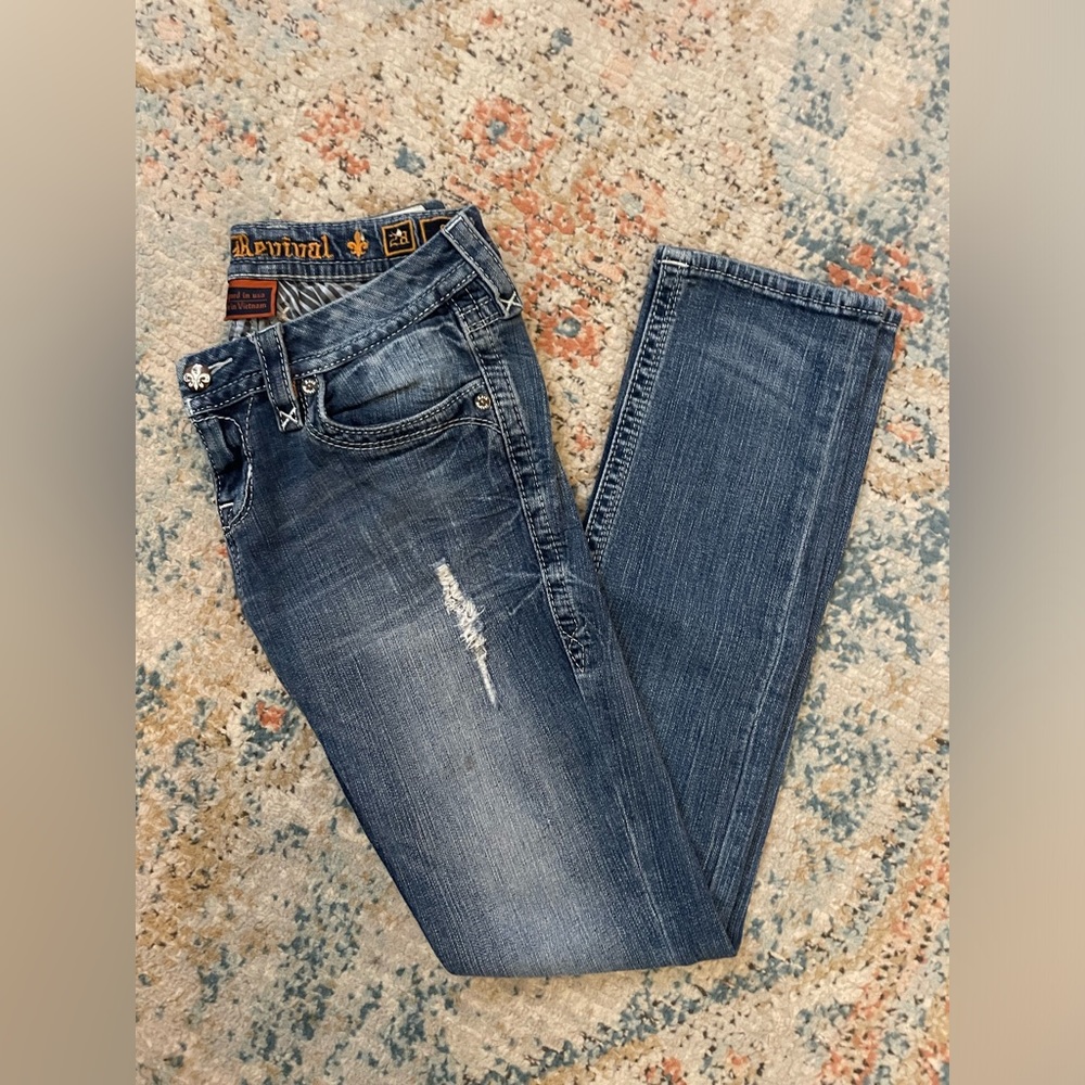 Rock Revival Alivia Straight Leg Womens Size 28 Jeans